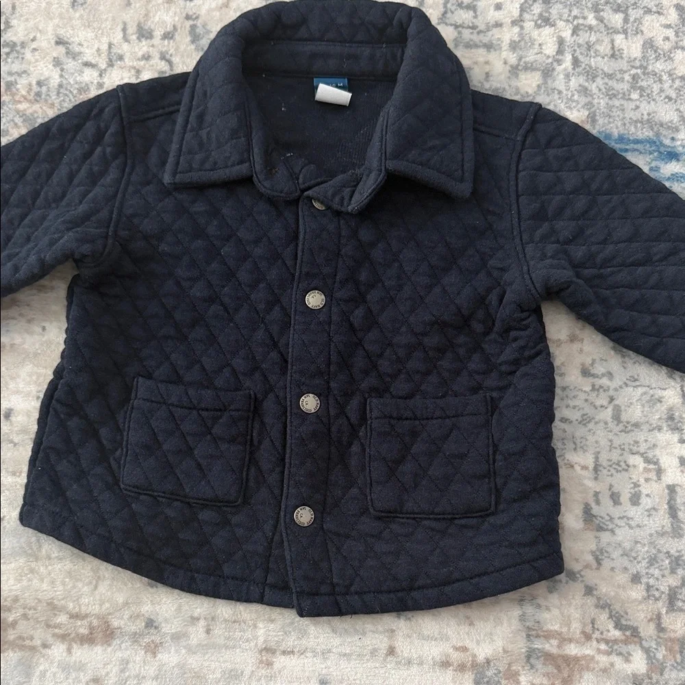 Quilted Navy Blue Jacket and Pants Set